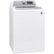 Angle. GE - 5 Cu. Ft. High-Efficiency Top Load Washer - White on White/Silver Backsplash.