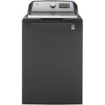Front. GE - 5 Cu. Ft. High-Efficiency Top Load Washer - Diamond Gray.