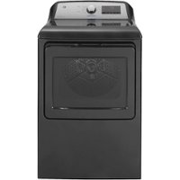 GE - 7.4 Cu. Ft. 13-Cycle Electric Dryer with HE Sensor Dry - Diamond Gray - Front_Zoom