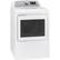 Angle. GE - 7.4 Cu. Ft. 12-Cycle Gas Dryer with HE Sensor Dry - White on White/Silver Backsplash.