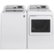 Alt View 11. GE - 7.4 Cu. Ft. 12-Cycle Gas Dryer with HE Sensor Dry - White on White/Silver Backsplash.