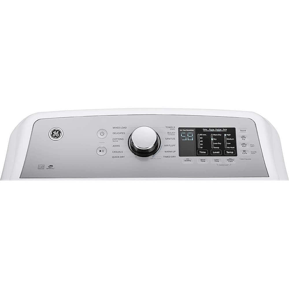 GE 7.4 Cu. Ft. 12Cycle Gas Dryer with HE Sensor Dry White on white