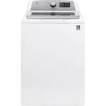 GE - 4.8 Cu. Ft. 12-Cycle High-Efficiency Top-Loading Washer - White With Silver Backsplash - Front_Standard