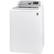 Left. GE - 4.6 Cu. Ft. High-Efficiency Top Load Washer - White on White/Silver Backsplash.