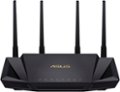 Front Zoom. ASUS - RT-AX58U AX3000 Dual-Band WiFi 6 Wireless Router with Life time internet Security - Black.