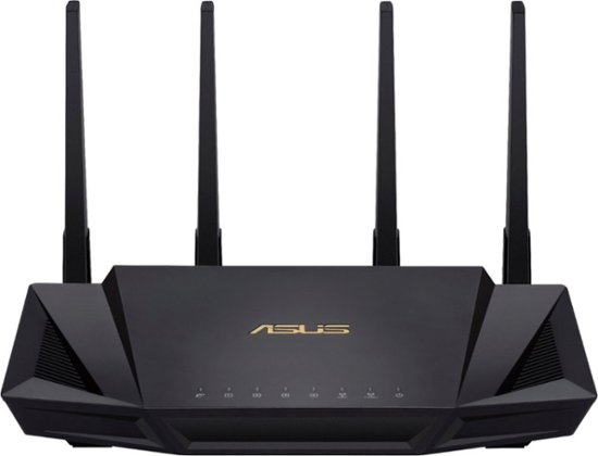 Higgins reactie paniek ASUS AX3000 Dual-Band WiFi 6 Wireless Router with Life time internet  Security Black RT-AX58U - Best Buy