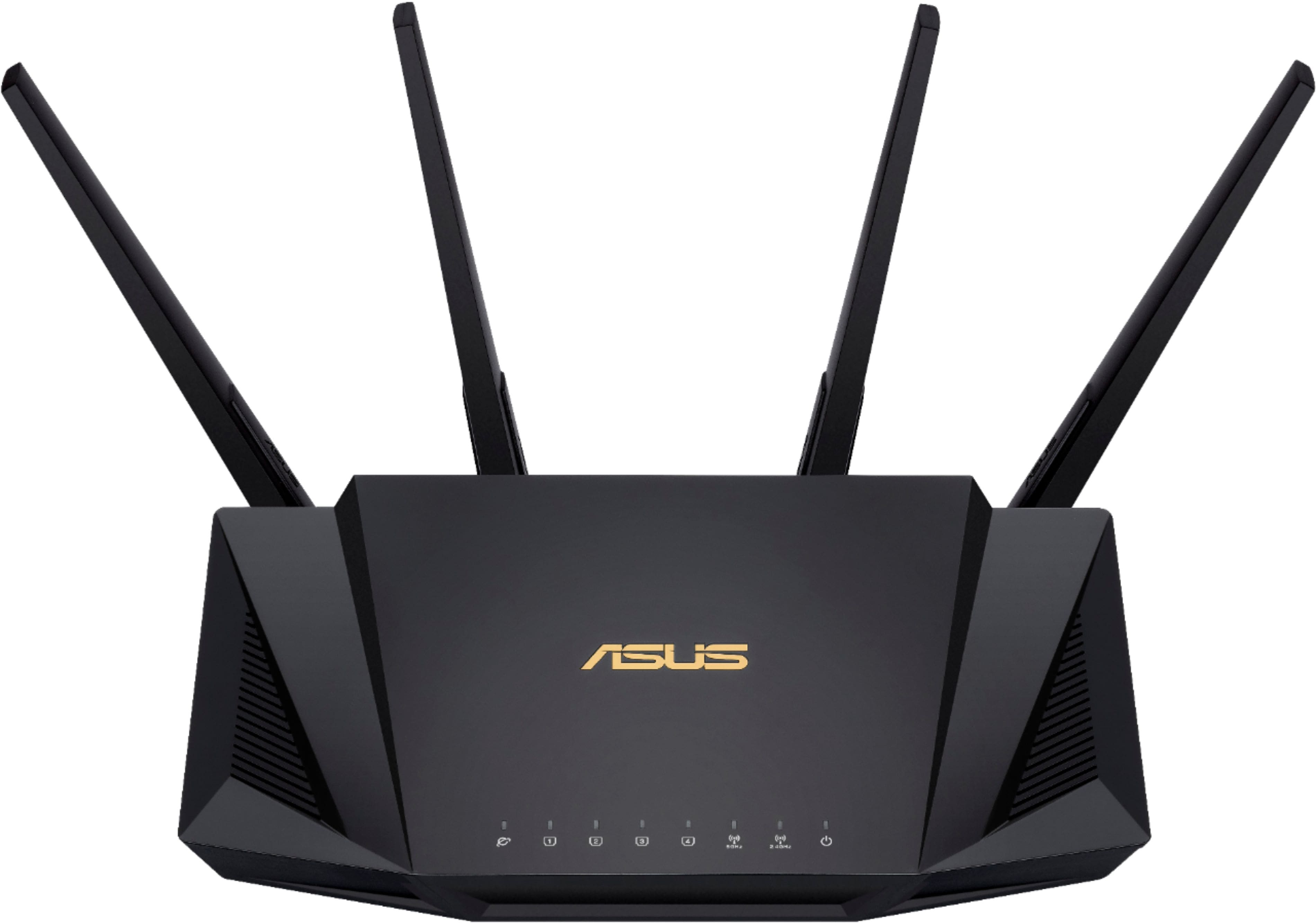 Alt View 11. ASUS - AX3000 Dual-Band WiFi 6 Wireless Router with Life time internet Security - Black.