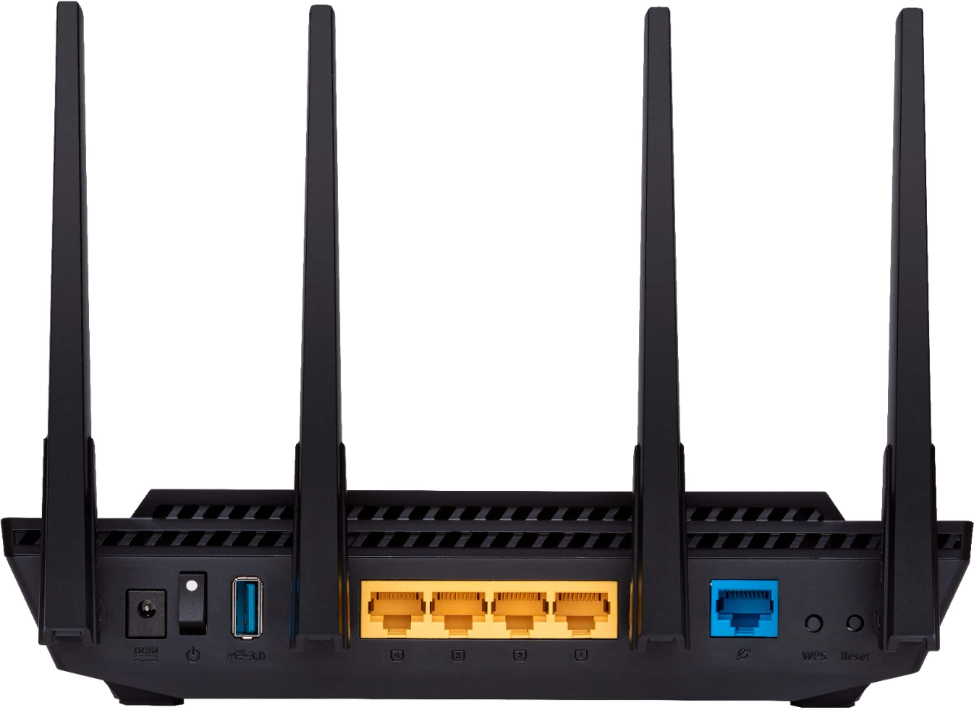 Alt View 12. ASUS - AX3000 Dual-Band WiFi 6 Wireless Router with Life time internet Security - Black.