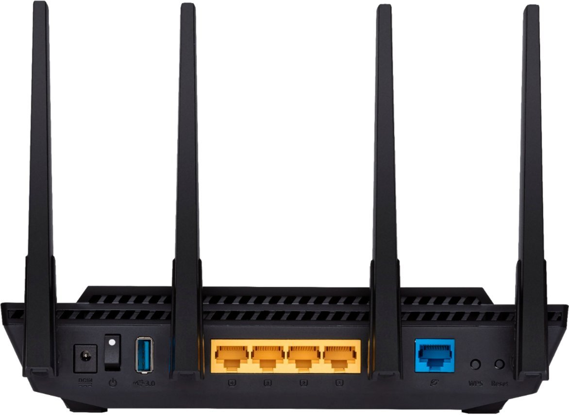 Zoom in on Alt View Zoom 12. ASUS - AX3000 Dual-Band WiFi 6 Wireless Router with Life time internet Security - Black.