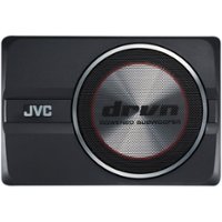 JVC - 8" Single-Voice-Coil 22000-Ohm Loaded Subwoofer Enclosure with Integrated Amp - Black - Front_Zoom