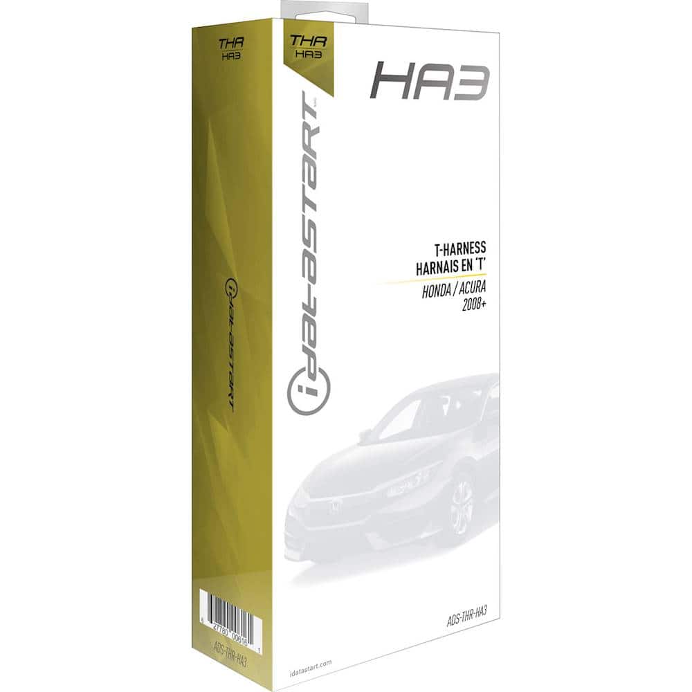 Front. Compustar - iDataStart T-Harness for Select Honda and Acura Vehicles - Black.