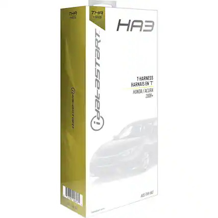 Front. Compustar - iDataStart T-Harness for Select Honda and Acura Vehicles - Black.