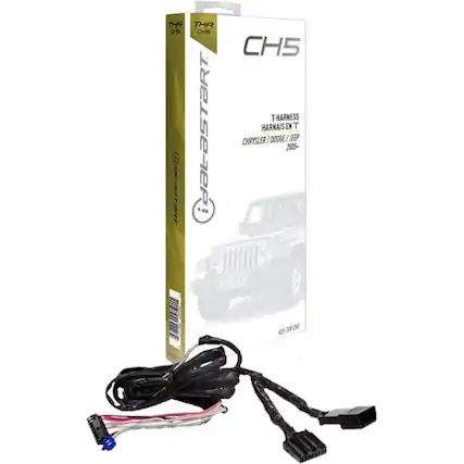 Front. iDataStart - T-Harness for Select Chrysler with Standard Key Vehicles - Black.