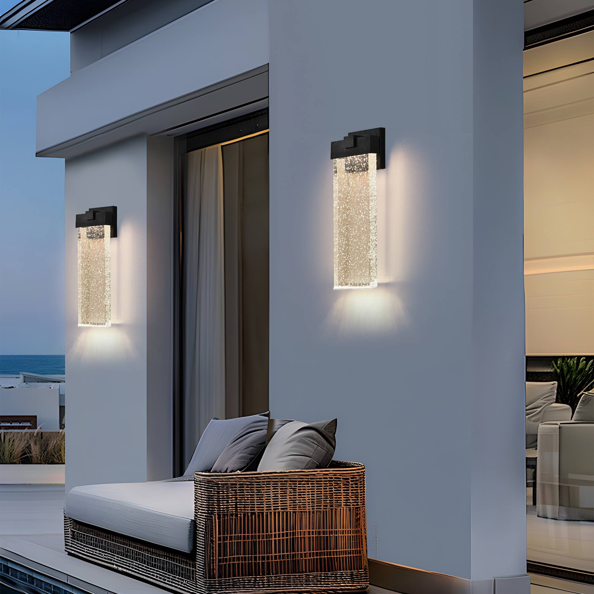 APRILSOUL 18 inch (H) 1 pack 12W Modern Outdoor Wall Light Fixture ...