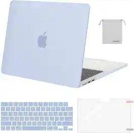 mosiso - Case for 2026-2022 MacBook Air 13 inch Case M5 A3449 M4 A3240 M3 A3113 M2 A2681, Shell&Keyboard Cover&Screen Film&Pouch - Pastel Blue