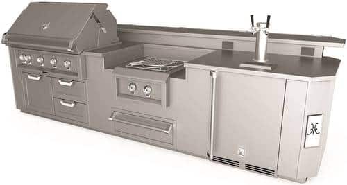 

Hestan - GE Series 12' Outdoor Living Suite with Power Burner and Bar - Silver