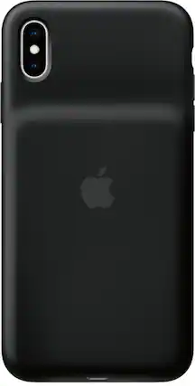 Front. Apple - Geek Squad Certified Refurbished iPhone XS Max Smart Battery Case - Black.