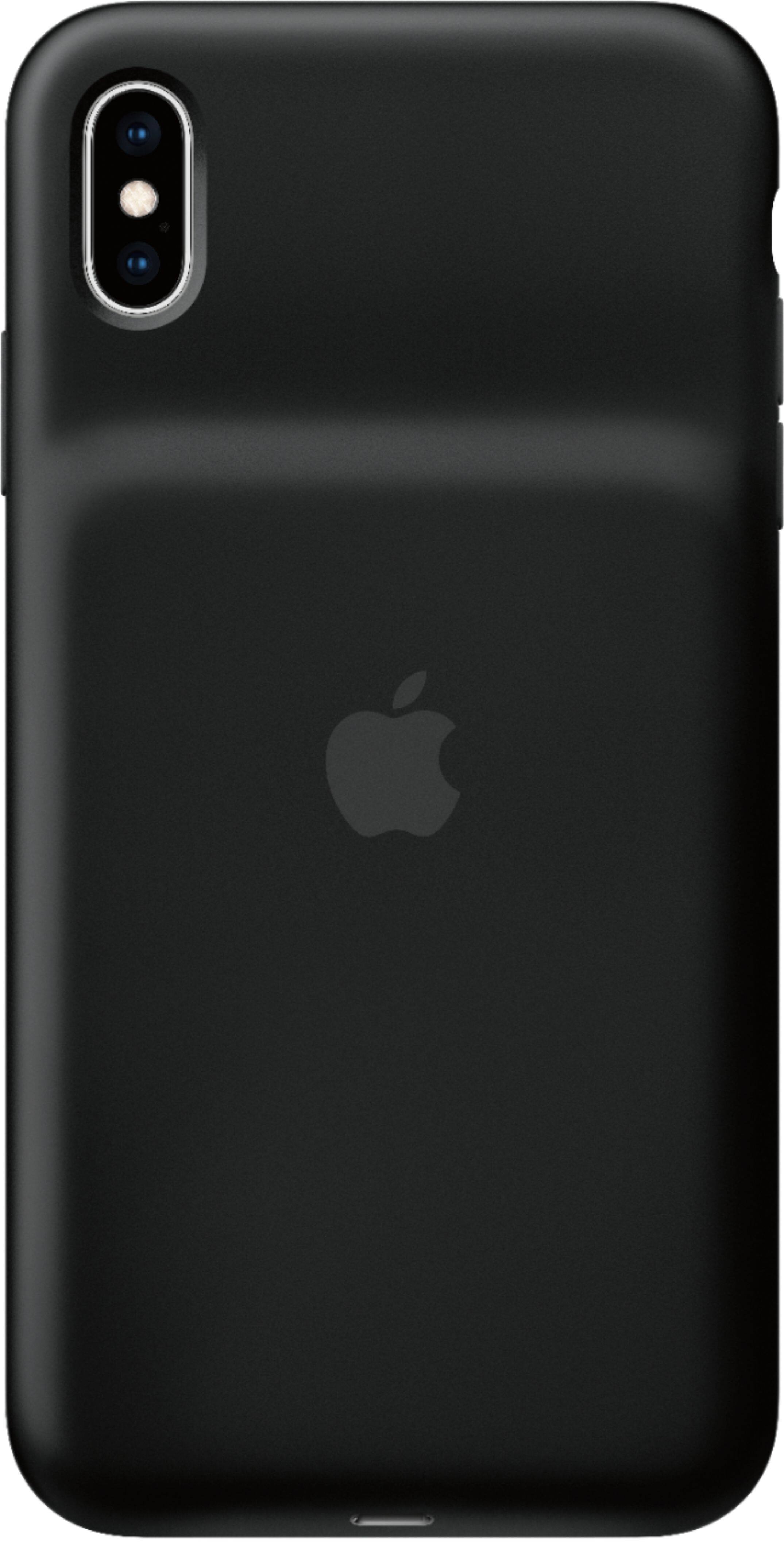 Front. Apple - Geek Squad Certified Refurbished iPhone XS Max Smart Battery Case - Black.