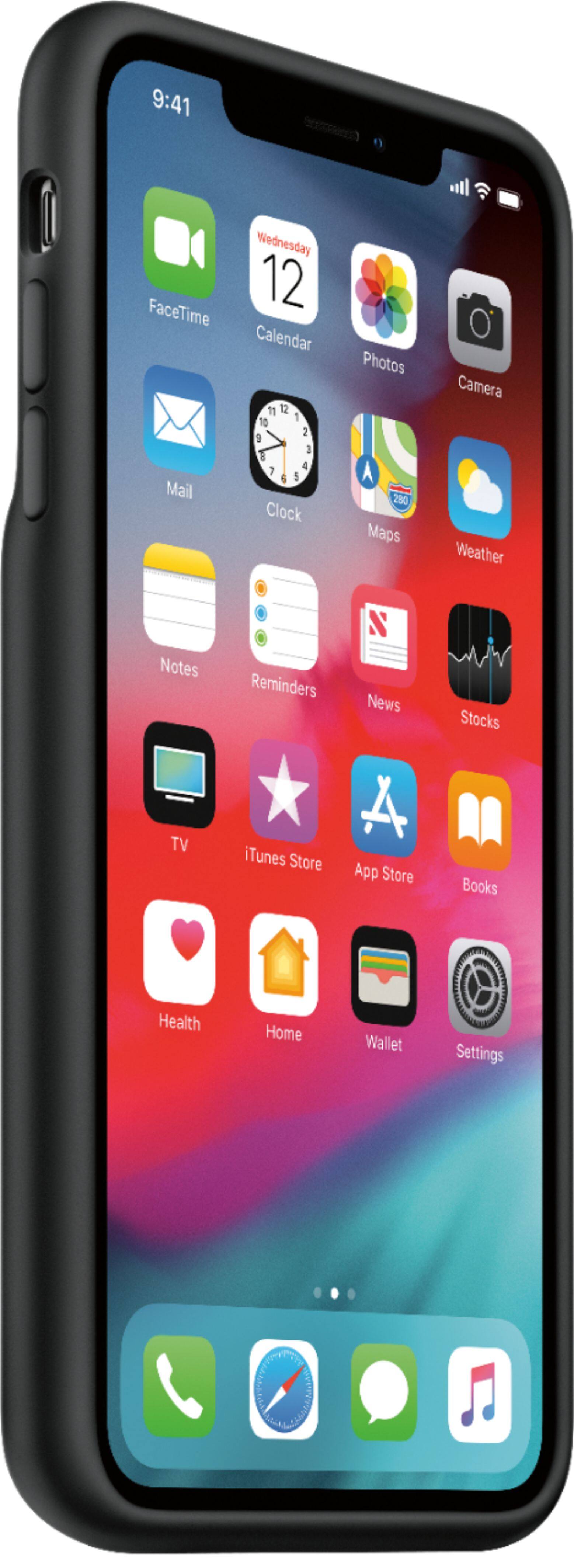 Alt View 12. Apple - Geek Squad Certified Refurbished iPhone XS Max Smart Battery Case - Black.