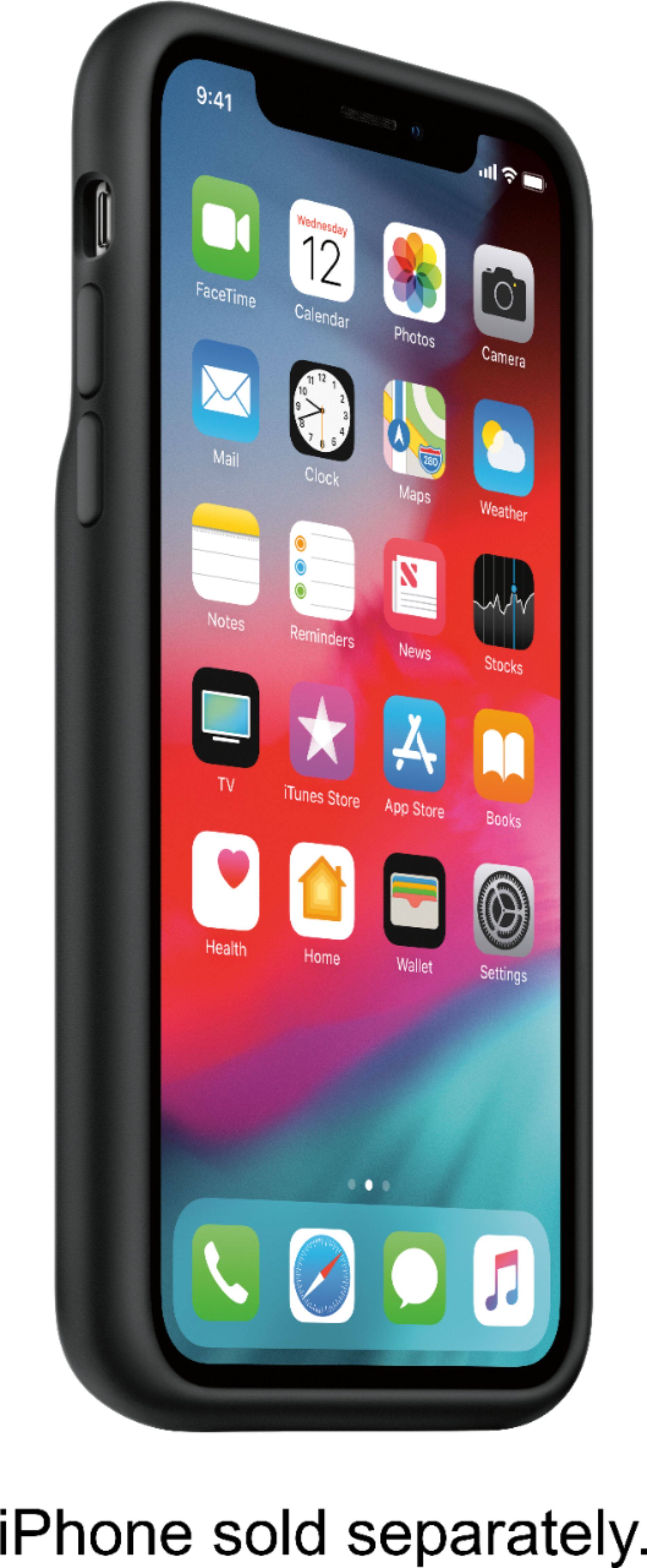 Alt View 12. Apple - Geek Squad Certified Refurbished iPhone XS Smart Battery Case - Black.
