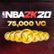 Front Zoom. NBA 2K20 75,000 Virtual Currency - Nintendo Switch [Digital].