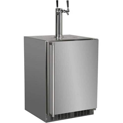 Lynx 5.3 Cu. Ft. 2 Tap Beverage Cooler Kegerator Silver LM24BFR