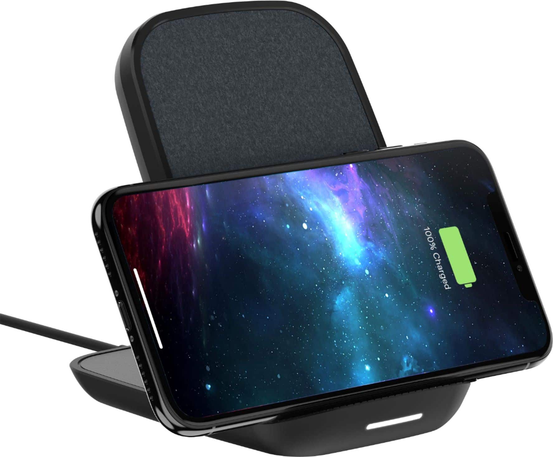 Zoom in on Alt View Zoom 11. mophie - 7.5W Qi Certified Wireless Charging Pad for iPhone®/Android - Black.