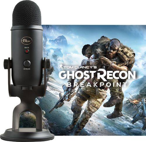 Blue Microphones - Blue Blackout Yeti + Tom Clancy's Ghost Recon® Breakpoint Streamer Bundle - Blackout-Front_Standard 