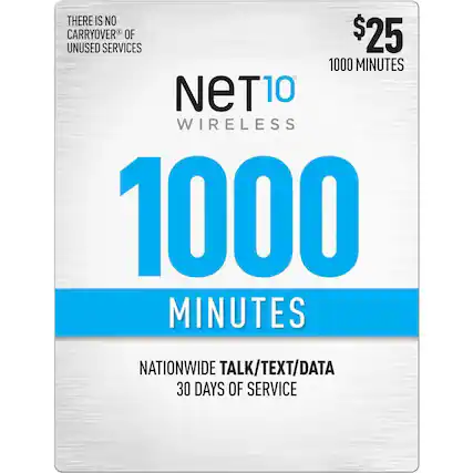 Front. Net10 - $25 Refill Code.