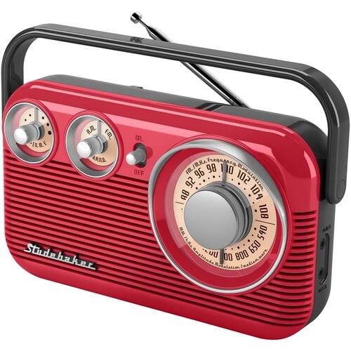 UPC 077283012396 - Studebaker - Portable AM/FM Radio - Red/Black ...