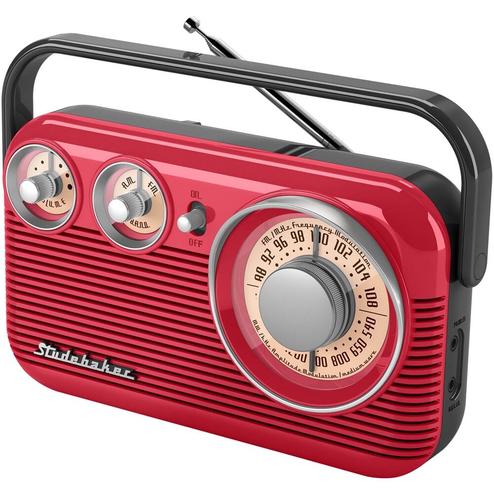 Best Buy: Studebaker Portable AM/FM Radio Red/Black SB2003RB