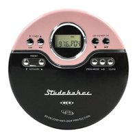 Studebaker - Portable CD Player with FM Radio - Pink/Black - Front_Zoom
