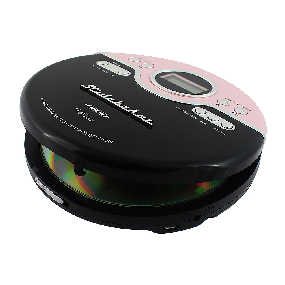 Studebaker Portable CD Player with FM Radio Pink/Black SB3703PBB