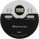 Front. Studebaker - Portable CD Player with FM Radio - Black/White.