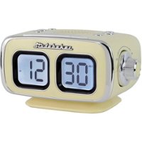 Studebaker - SB3500 Retro Digital AM/FM Dual Alarm Clock Radio with Bluetooth - Cream - Front_Zoom
