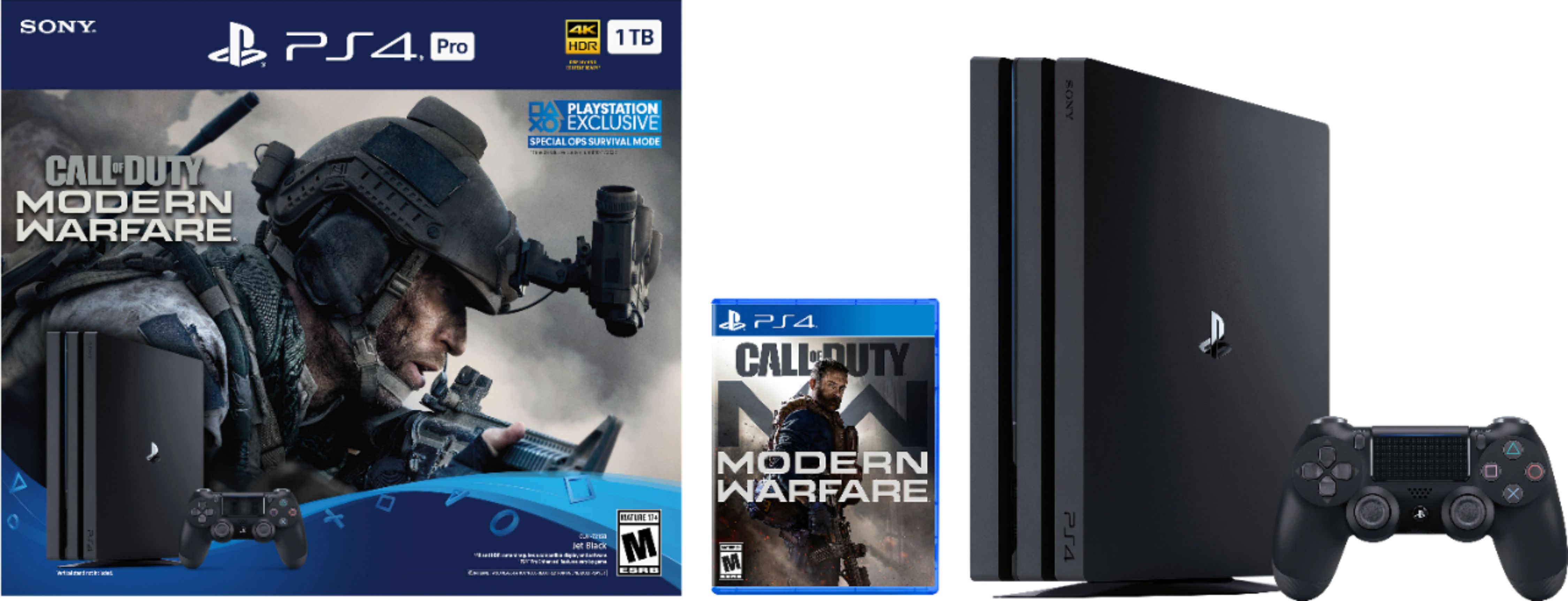 Best Buy: Sony PlayStation 4 Pro 1TB Call of Duty: Modern Console Jet 3004138