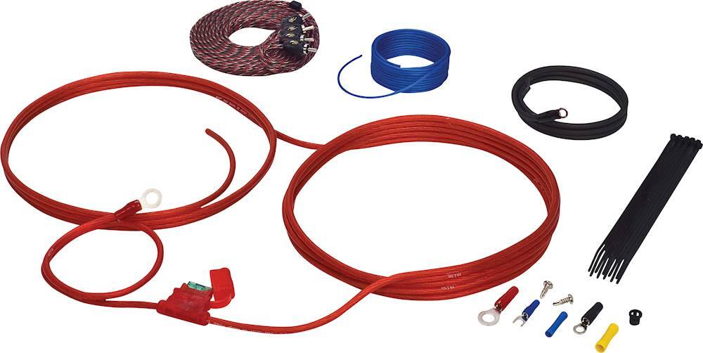 Stinger - 4000 Series 10GA Power and Signal Amplifier Wiring Kit - Red