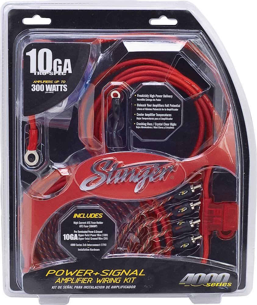 Alt View 12. Stinger - 4000 Series 10GA Complete Amplifier Wiring Kit for Car Audio Systems up to 300W/30A - Red.