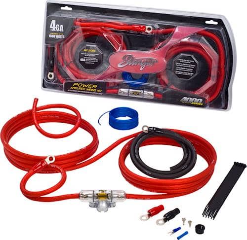 Alt View 11. Stinger - 4000 Series 4GA Power Amplifier Wiring Kit for Car Audio Systems up to 1500W/150A - Red.