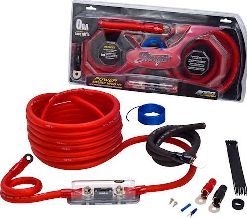 Alt View 11. Stinger - 4000 Series 1/0GA Power Amplifier Wiring Kit for Car Audio Systems up to 3400W/250A - Red.