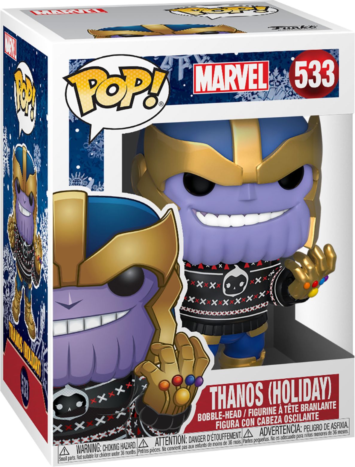 ACC NUEVO Importación USA Funko-Pop Marvel Holiday Thanos Viny 