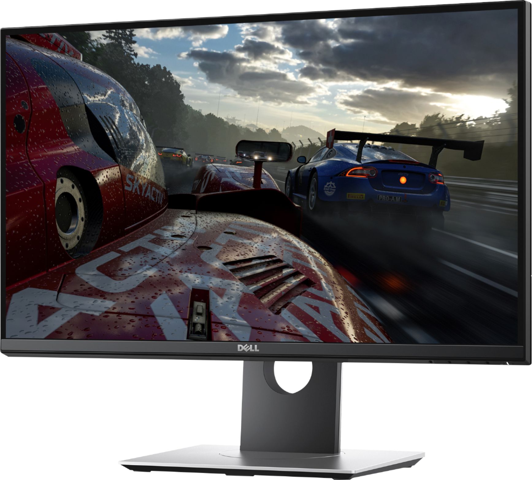 Left View: Dell - Geek Squad Certified Refurbished 24" LED QHD G-SYNC Monitor - Black