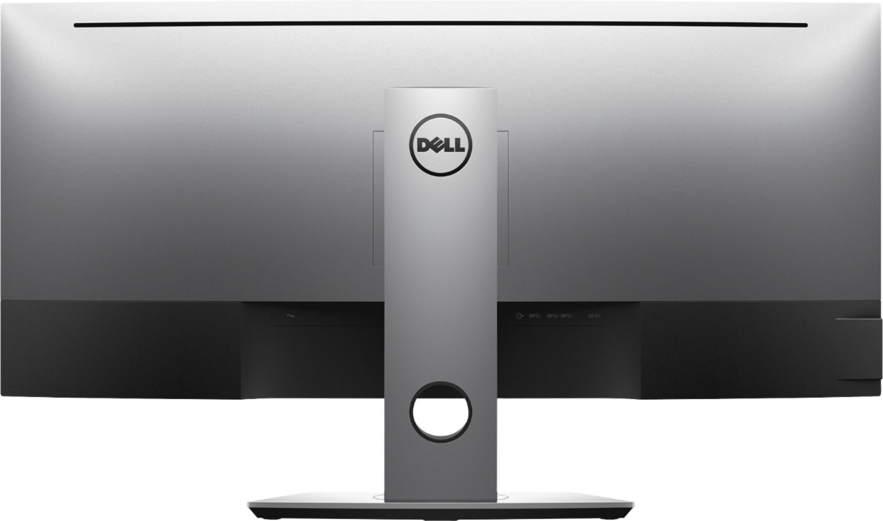 Back View: Dell - Geek Squad Certified Refurbished UltraSharp 34" IPS LED UltraWide QHD Monitor - Black