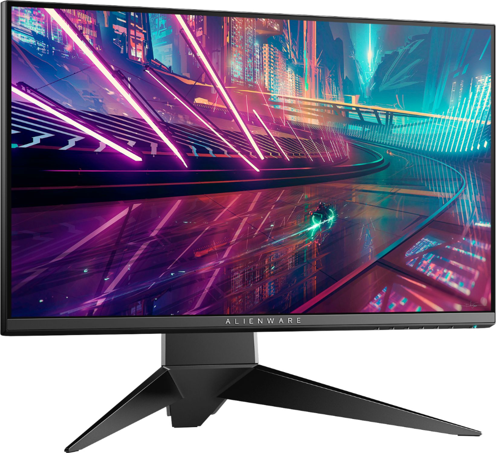 Angle View: Alienware - Geek Squad Certified Refurbished 25" LED FHD FreeSync Monitor - Black