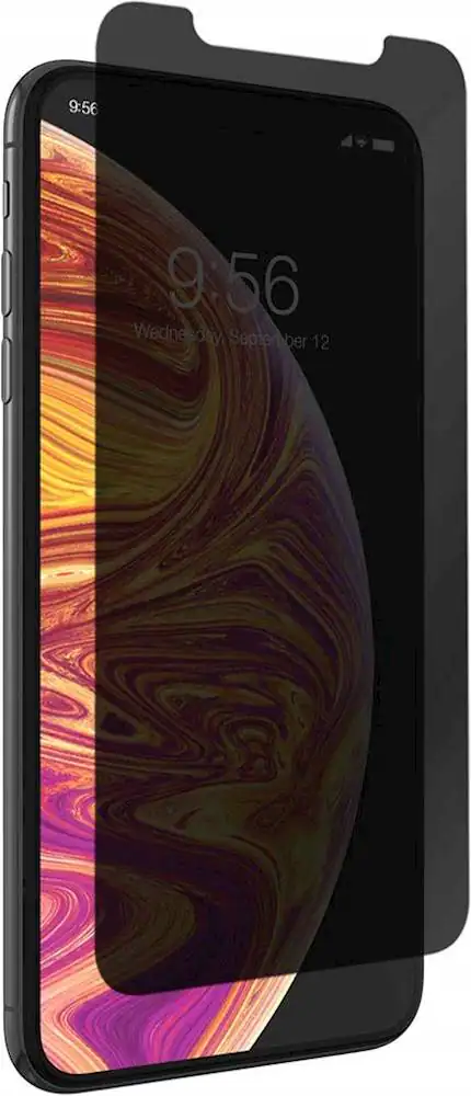 Angle. SaharaCase - HD Privacy Glass Screen Protector for Apple iPhone 11 Pro Max and XS Max - Clear.