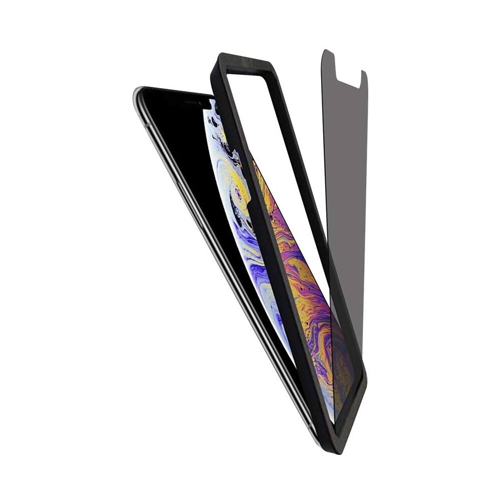 Left. SaharaCase - HD Privacy Glass Screen Protector for Apple iPhone 11 Pro Max and XS Max - Clear.