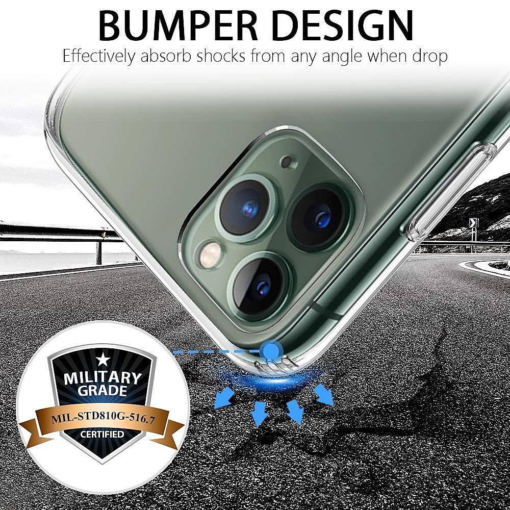 Left. SaharaCase - Crystal Series Case for Apple® iPhone® 11 Pro - Clear.