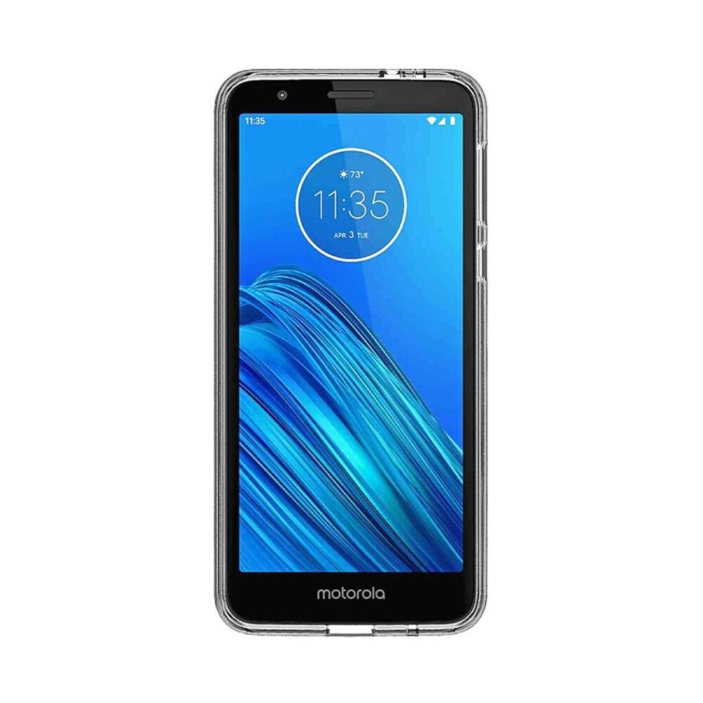 Angle View: SaharaCase - Protection Series Modular Case for Motorola Moto E6 - Clear
