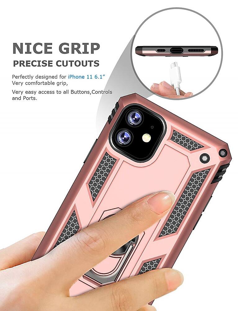 Alt View 2. SaharaCase - Military Series Case for Apple® iPhone® 11 - Rose Gold.
