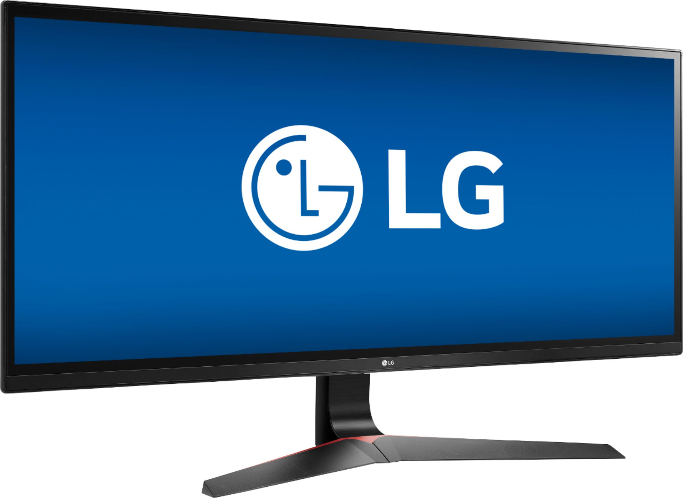 Angle View: LG - Geek Squad Certified Refurbished 34" IPS LCD UltraWide FHD FreeSync Monitor - Black